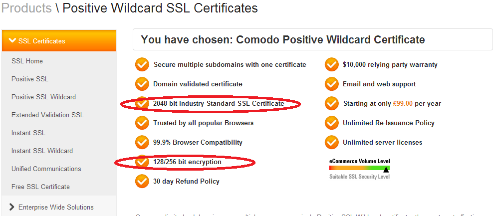 SSL Key Sizes