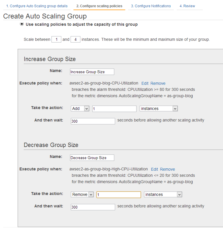 Create Auto Scaling Group