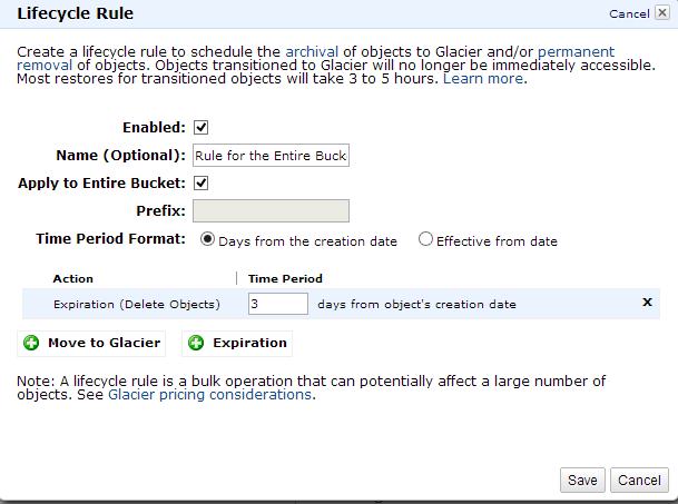 AWS S3 Object Lifecycle