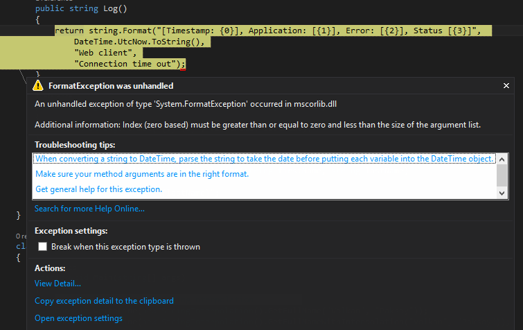 Argument count mismatch error