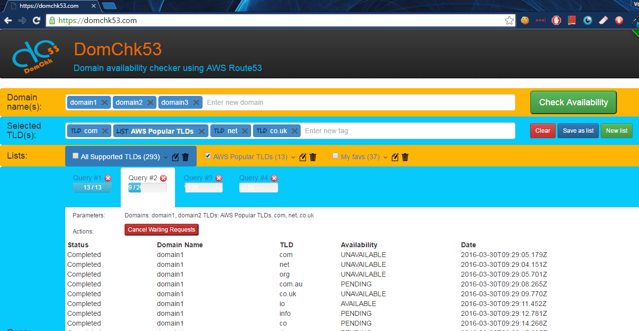 DomChk53 AngularJS Client