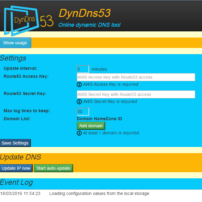 DynDns53 web client