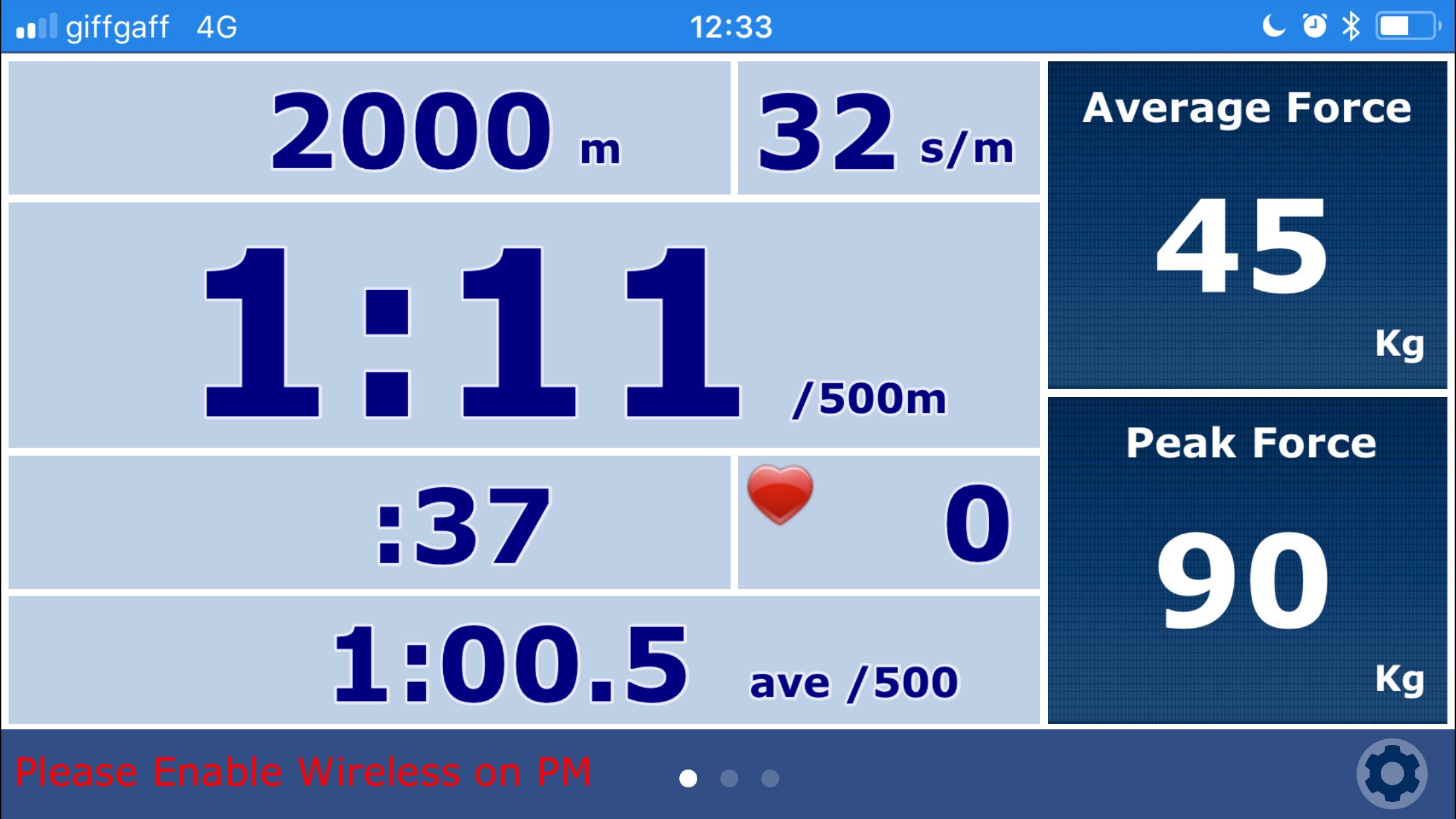 Concept2 ErgData app