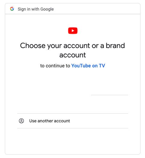 Select account to use