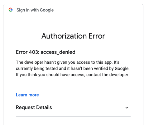 403 access denied error