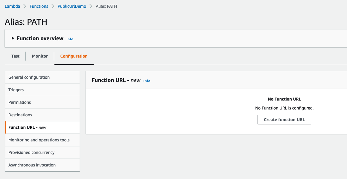 Create new URL for alias