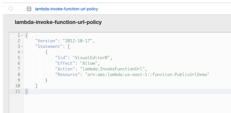 Invoke Lambda IAM policy