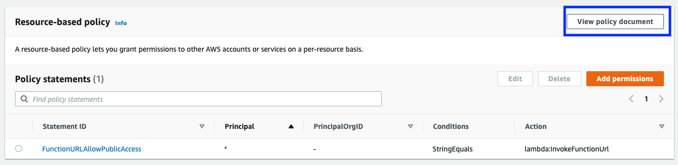Recource-based policy section