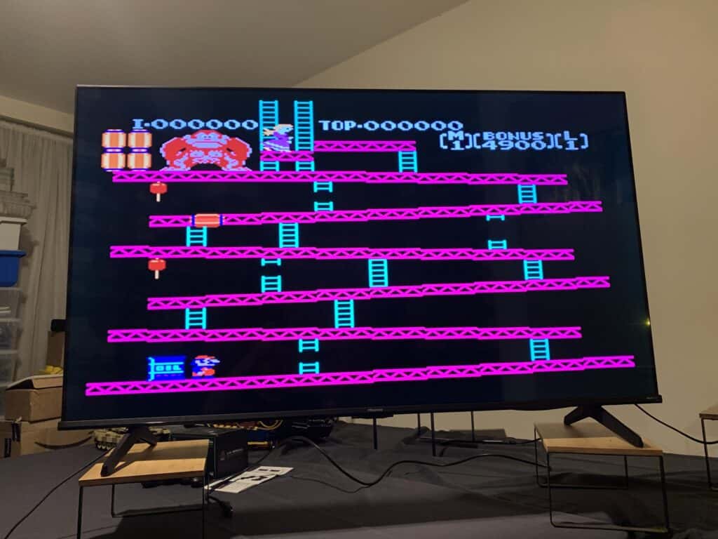 Donkey Kong game in progress