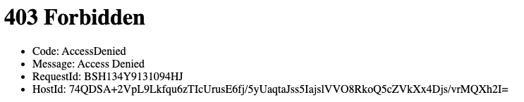 403 forbidden error