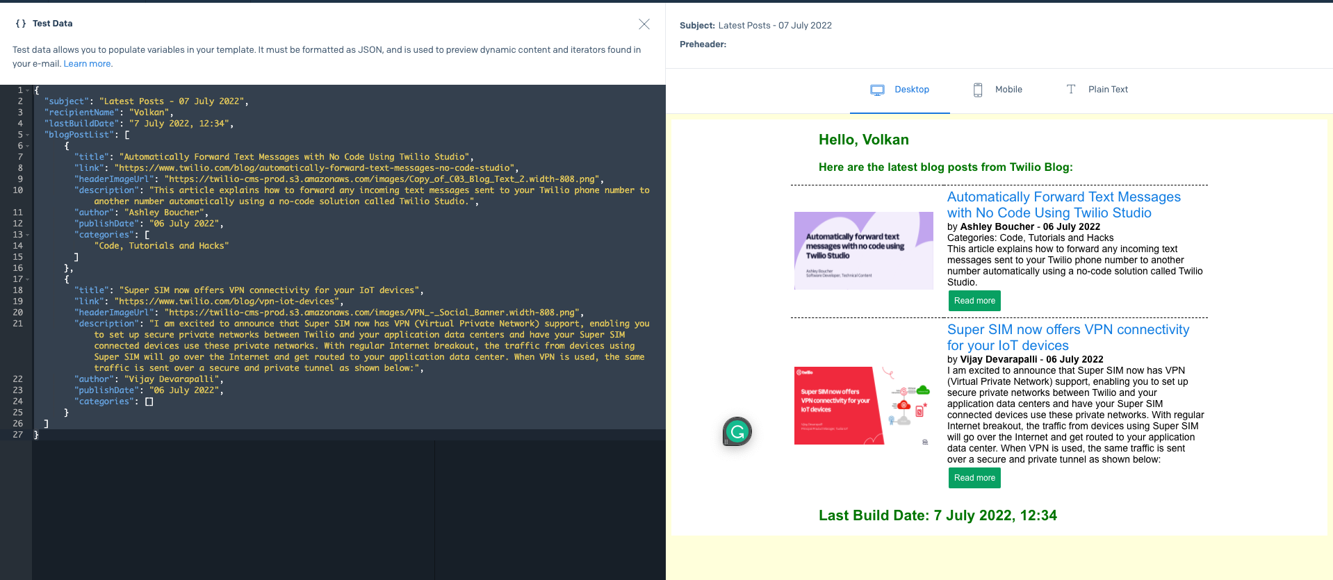 How to send RSS feed digest email with C# and SendGrid Dynamic Email Templates - image 11