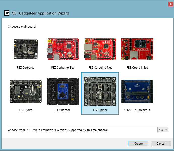 Gadgeteer Mainboard Selection